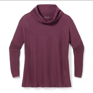 Women's Small Maroon Smartwool Poncho Sweater